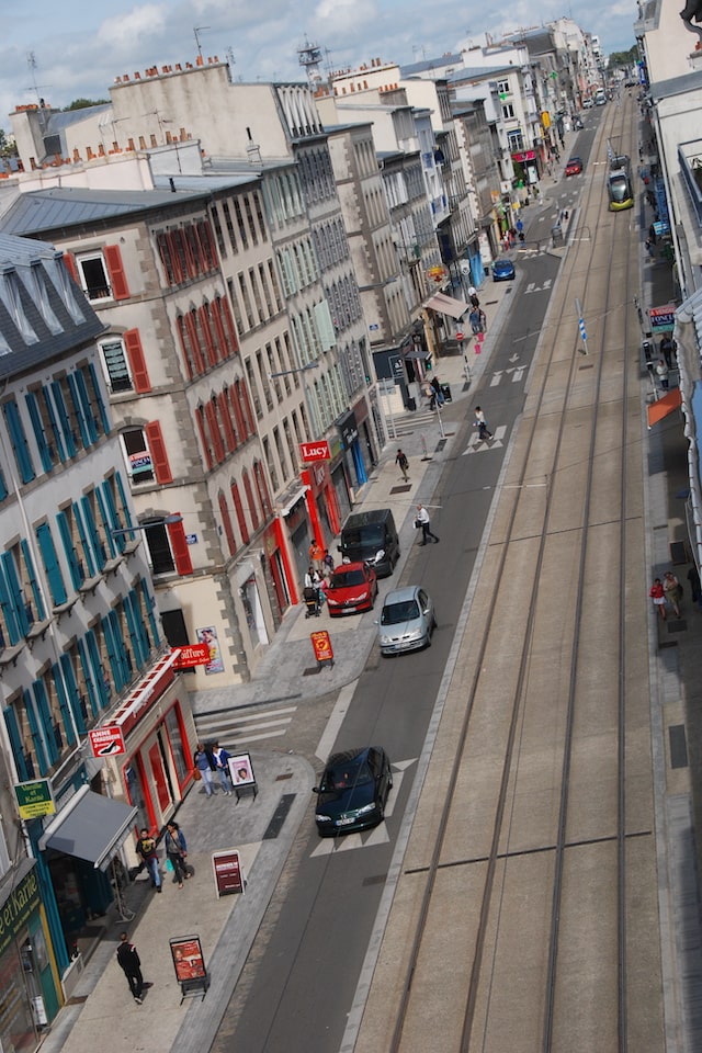 Vue sur la Rue Jean Jaurès à Brest